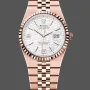 Rolex Land-Dweller Unisex 127235 Replica - Silbernes Zifferblatt Geriffelte Luenette