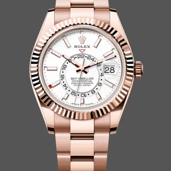 Rolex Sky-Dweller 336935 Replica - Weisses Zifferblatt Edelstahl