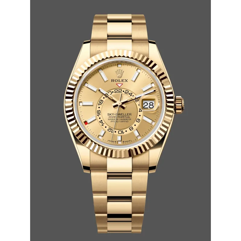 Rolex Sky-Dweller 336938 Replica - Champagner Zifferblatt Bicolor