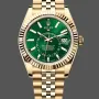 Rolex Sky-Dweller 336938 Replica - Gruenes Zifferblatt Geriffelte Luenette