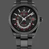 Rolex Sky-Dweller CUSTOMIZED Replica - Schwarzes Zifferblatt Edelstahl