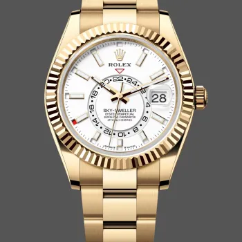 Rolex Sky-Dweller 336938 Replica - Weisses Zifferblatt Bicolor