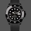 Rolex Submariner Hulk 116610 Replica - Schwarzes Zifferblatt Geriffelte Luenette