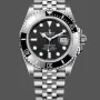Rolex Submariner Hulk 116610 Replica - Schwarzes Zifferblatt Geriffelte Luenette