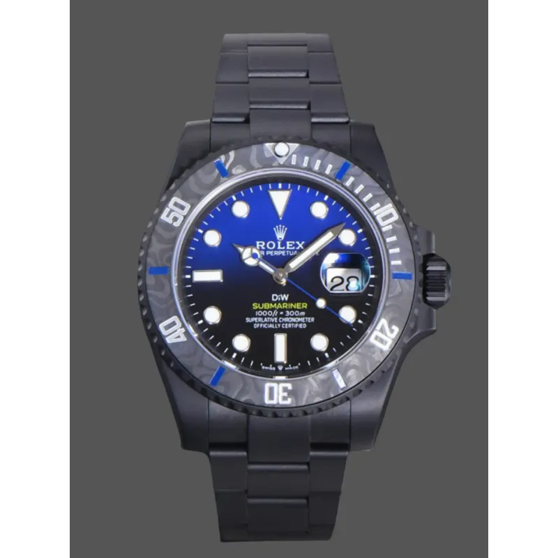 Rolex Submariner Hulk 116610 Replica - Schwarzes Zifferblatt Geriffelte Luenette