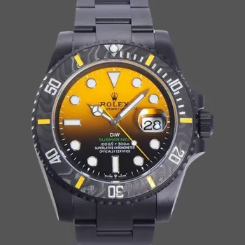 Rolex Submariner Hulk 116610 Replica - Gelbes Zifferblatt Geriffelte Luenette