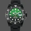 Rolex Submariner Hulk 116610LV Replica - Schwarzes Zifferblatt Geriffelte Luenette