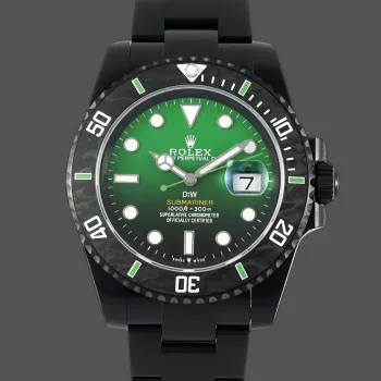 Rolex Submariner Hulk 116610LV Replica - Schwarzes Zifferblatt Geriffelte Luenette