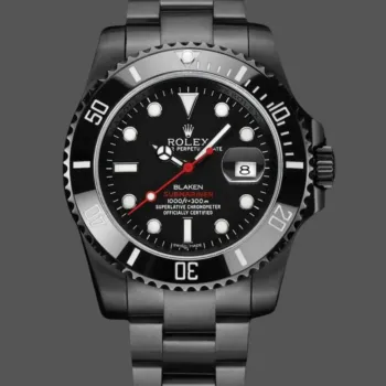 Rolex Submariner 116610LN Replica - Schwarzes Zifferblatt Geriffelte Luenette