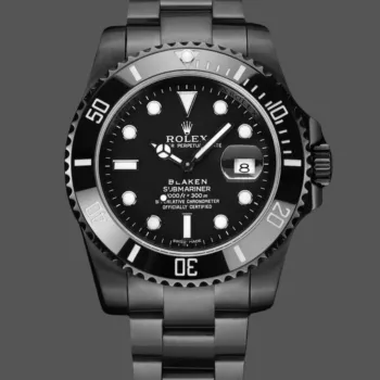 Rolex Submariner 116610LN Replica - Schwarzes Zifferblatt Geriffelte Luenette