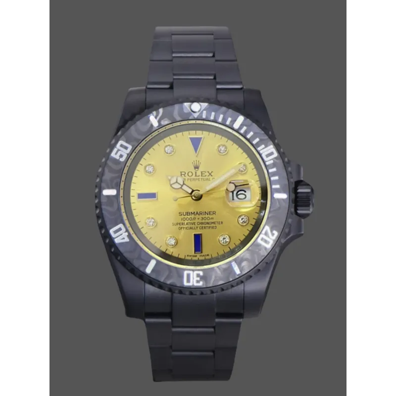 Rolex Submariner Hulk 116610 Replica - Champagner Zifferblatt Geriffelte Luenette
