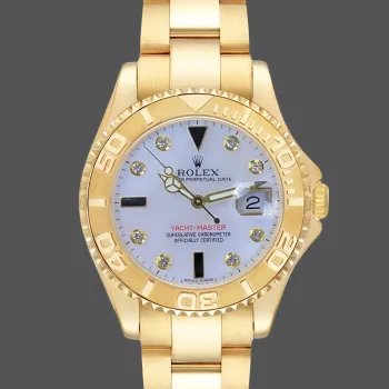 Rolex Yacht-Master Damen 168628 Replica - Weisses Zifferblatt Edelstahl
