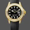 Rolex Yacht-Master 42 226668TBR Replica - Schwarzes Zifferblatt Diamantluenette