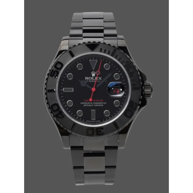 Rolex Yacht-Master 116622 Replica - Schwarzes Zifferblatt Edelstahl
