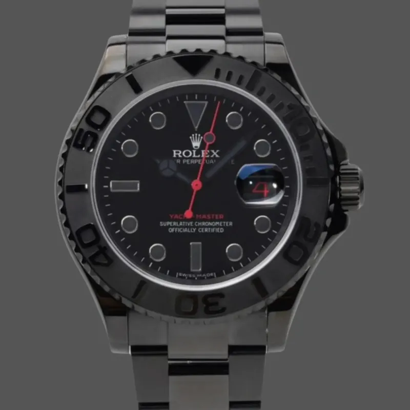 Rolex Yacht-Master 116622 Replica - Schwarzes Zifferblatt Edelstahl