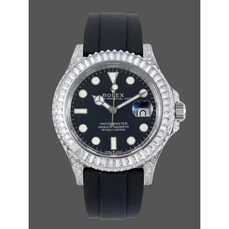 Rolex Yacht-Master 42 226679TBR Replica - Schwarzes Zifferblatt Oysterflex-Armband