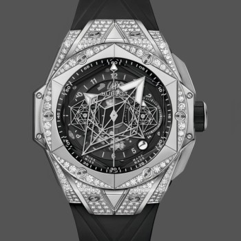 Replica 418.NX.1107.RX.1604.MXM20 Hublot Big Bang Sang Bleu II Titan Pave Uhren
