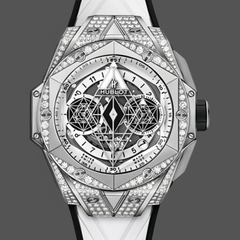 Replica 418.NX.2001.RX.1604.MXM20 Hublot Big Bang Partnerships Sang Bleu II Titan Diamant Uhren