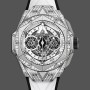 Replica 418.NX.2001.RX.1604.MXM20 Hublot Big Bang Partnerships Sang Bleu II Titan Diamant Uhren