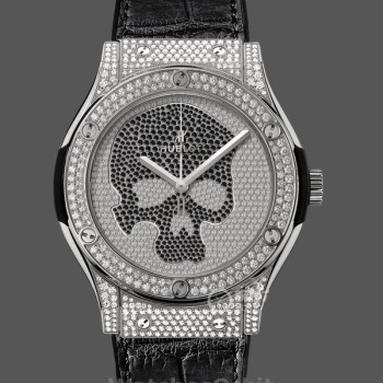 Replica Hublot Classic Fusion Skull Titanium Full Pave 511.NX.9000.LR.1704.SKULL 45mm