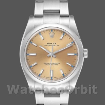 Replica Rolex Oyster Perpetual 114200 White Grape Index Dial 34mm Unisex Replica Uhr