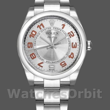 Replica Rolex Oyster Perpetual Air-King 114200 Konzentrisches Silber Zifferblatt 34mm Unisex Replica Uhr