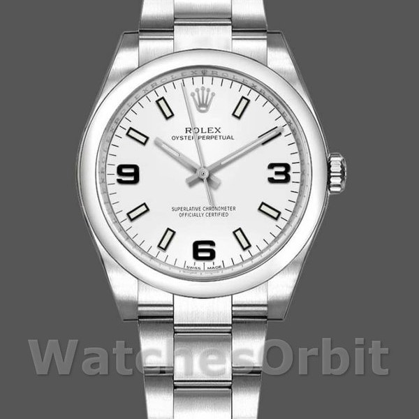 Replica Rolex Oyster Perpetual Air-King 114200 White Dial 34mm Automatic Unisex Replica Uhr, Replica Uhr, Elegantes Design