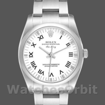 Replica Rolex Oyster Perpetual Air-King 114200 White Dial 34mm Unisex Uhr Replica