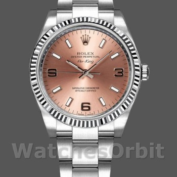 Replica Rolex Oyster Perpetual Air-King 114234 Pink Dial 34mm Unisex Replica Uhr