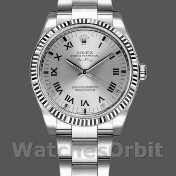Replica Rolex Oyster Perpetual Air-King 114234 Silver Dial 34mm Unisex Replica Uhr