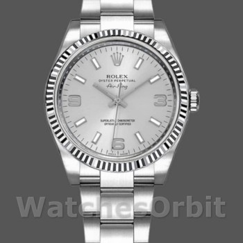 Replica Rolex Oyster Perpetual Air-King 114234 Silver Dial 34mm Unisex Replica Uhr