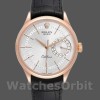 Replica Rolex Cellini Date 50515 Rose Gold Silver Guilloche Index Dial 39mm Herren Replica Uhr