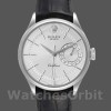 Replica Rolex Cellini Date 50519 Black Leather Silver Dial 39mm Herren Replica Uhr Robuste Qualität
