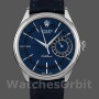 Replica Rolex Cellini Date 50519 Blue Dial Blue Leather Strap 39MM Herren Replica Uhr
