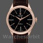 Replica Rolex Cellini Time 50505 Brown Leather Strap Black Dial 39mm Herren Replica Uhr