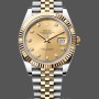 Replica 2022 Rolex Datejust Champagner Diamant Zifferblatt Two Tone M126333-0012 41mm Herren Replica Uhr