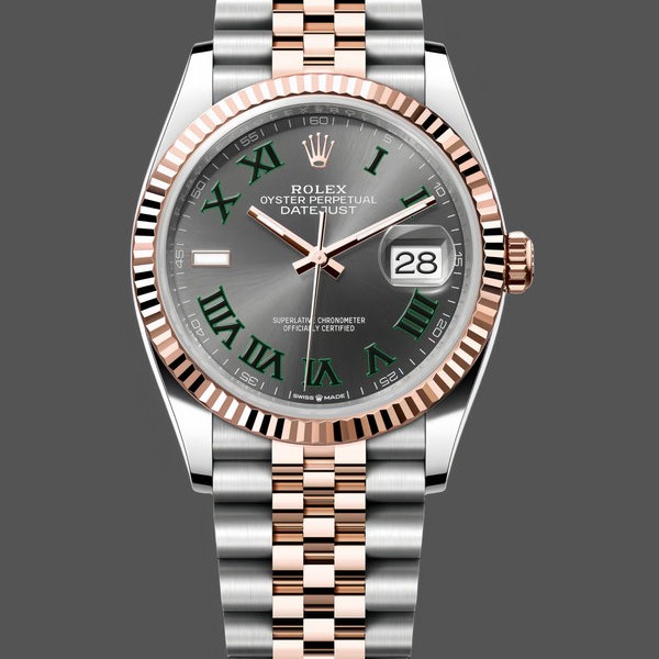 Replica Replica Rolex Datejust 126231 0029 Slate Grey Wimbledon Roman Dial & Fluted Bezel 36mm Exklusive Verarbeitung