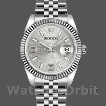 Replica Rolex Datejust 116234-0159 Rhodium Wave Diamond Dial 36mm Unisex Replica Uhr