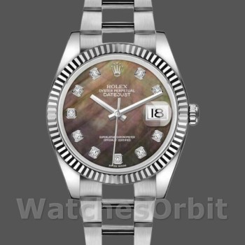 Replica Rolex Datejust 116234 Black MOP Diamond Dial Automatic 36mm Unisex Replica Uhr