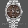 Replica Rolex Datejust 116244 Edelstahl Schokoladenblumen-Zifferblatt 36mm Unisex Replica Uhr, Exakte Nachbildung, Stilvolles Accessoire