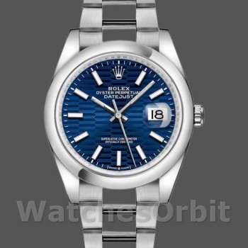 Replica Rolex Datejust 126200 Blue Motif Wave Dial Stainless Steel 36MM Unisex Replica Uhr