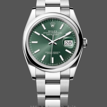 Replica Rolex Datejust 126200 Green Index Dial Stainless steel 36MM Unisex Replica Uhr