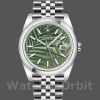 Replica Rolex Datejust 126200 Olive Green Palm Motif Dial 36MM Unisex Replica Uhr Hochwertige Unisex Replica Uhr online kaufen