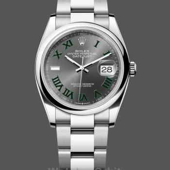 Replica Rolex Datejust 126200 Edelstahl Grau Wimbledon Zifferblatt 36MM Unisex Replica Uhr