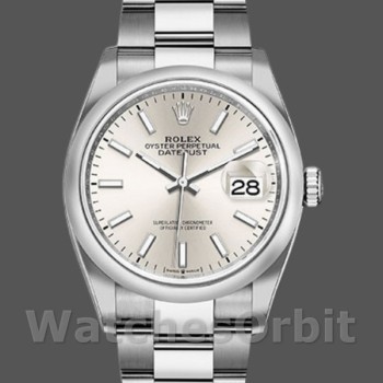 Replica Rolex Datejust 126200 Edelstahl Silber Index Zifferblatt 36MM Unisex Replica Uhr