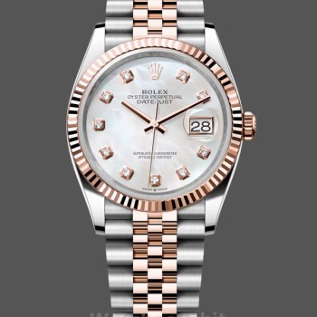 Replica Rolex Datejust 126231 0021 Perlmutt-Zifferblatt 36mm Jubiläumsarmband