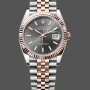 Replica Rolex DateJust 126231 Two-Tone SS Rose Gold Grey Rhodium Dial