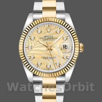 Replica Rolex Datejust 126233 Golden Palm Motif Dial 36MM Unisex Replica Uhr