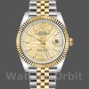 Replica Rolex Datejust 126233 Golden Palm Motif Dial Fluted Bezel 36MM Unisex Replica Uhr Hochwertige Unisex Replica Uhr online kaufen