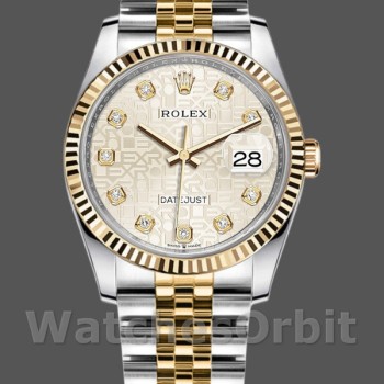 Replica Rolex Datejust 126233 Silver Jubilee Zifferblatt Geriffelte Lünette 36MM Unisex Replica Uhr